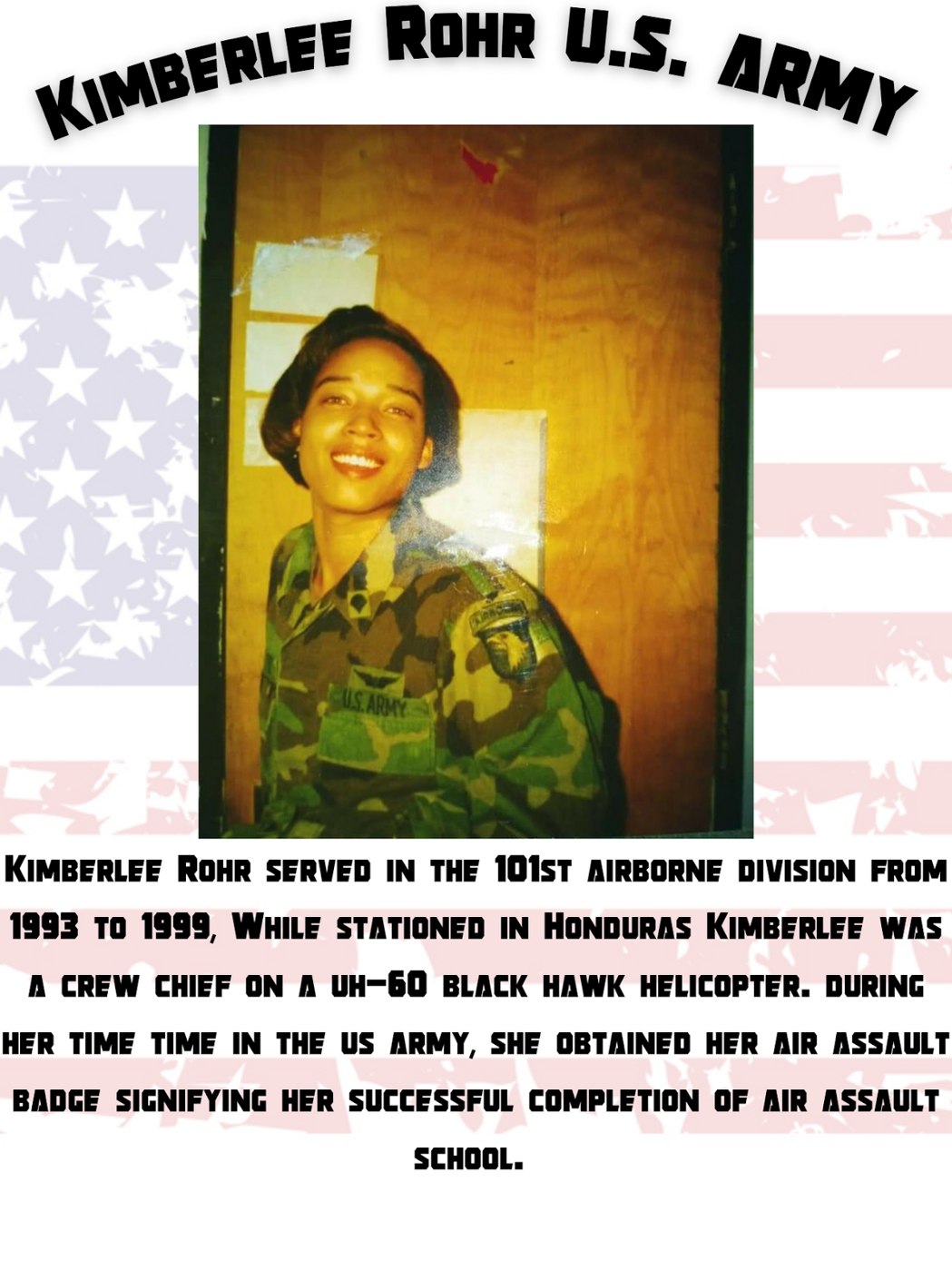 Kimberlee Rohr veteran tribute